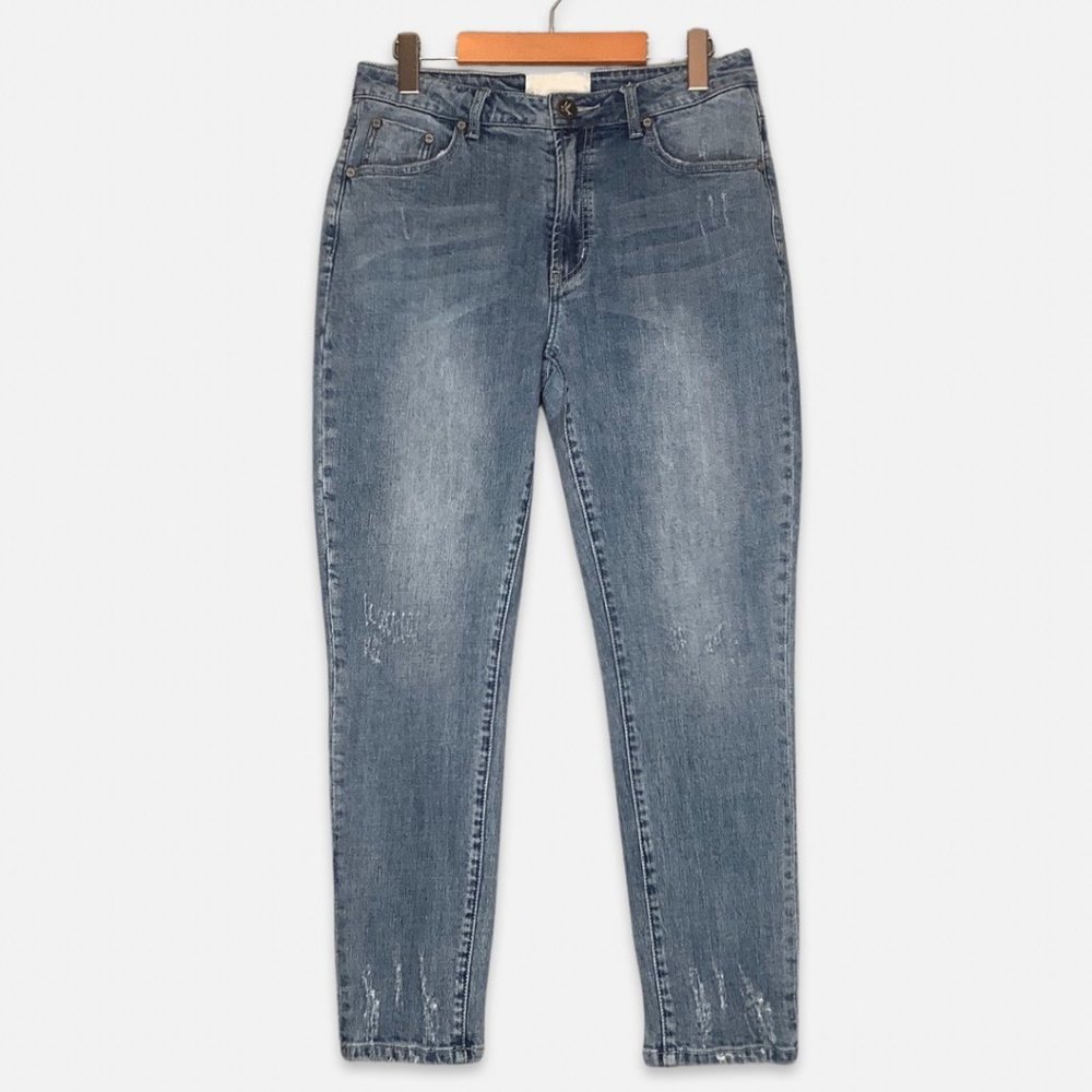 ONE TEASPOON Freebird II High Waist Distressed Jeans - Blue - Size 30